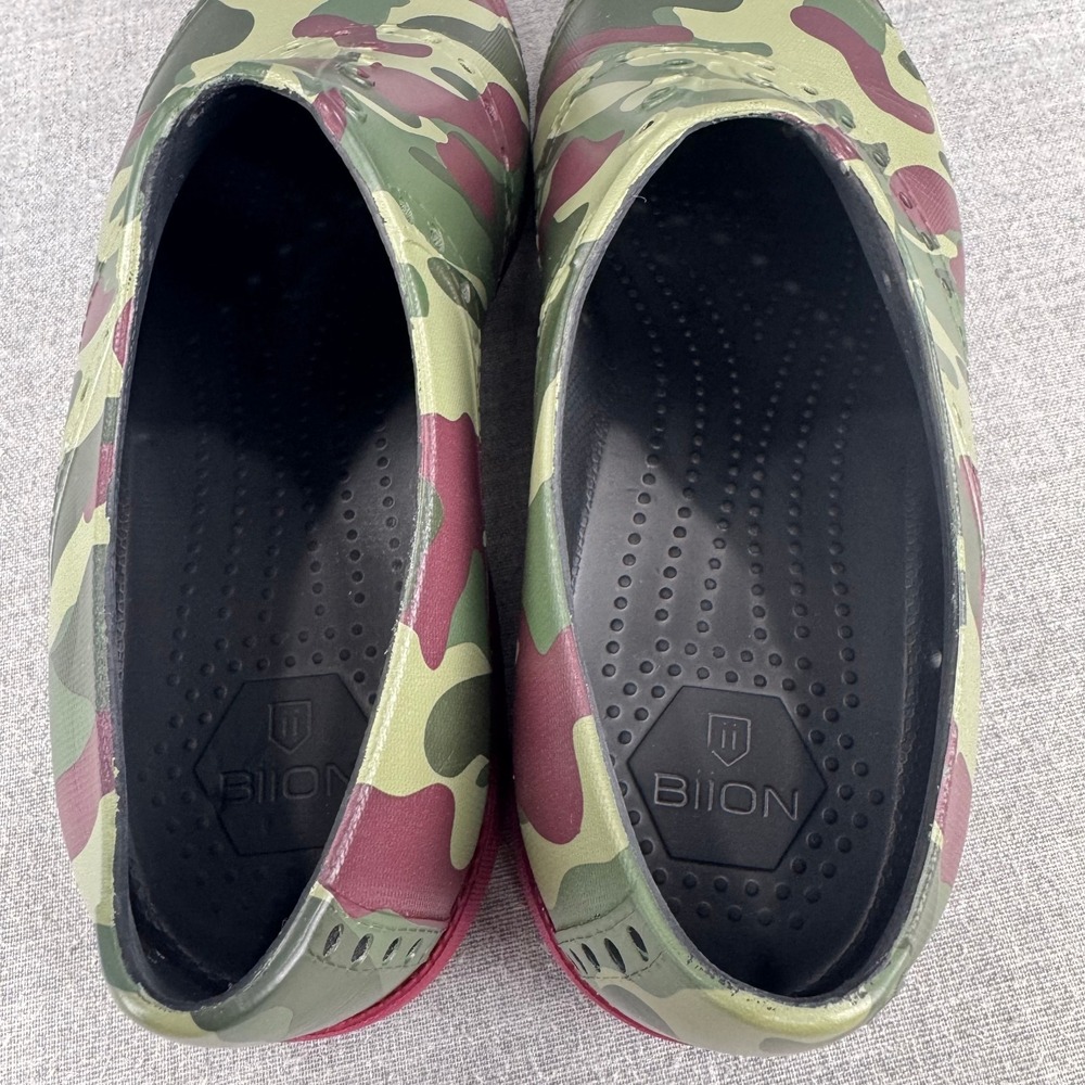 BiiON Oxford Wingtip Golf Shoes Men's Size 10 Camo Spikeless Slip On Brogue - Picture 9 of 9